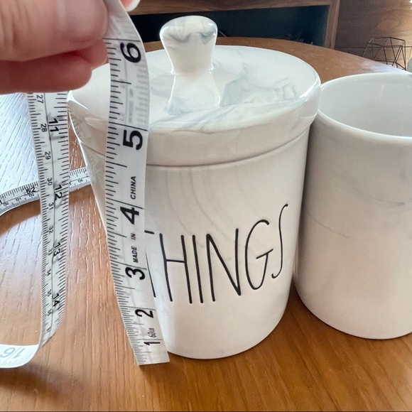 NEW RAE DUNN MARBLE BATHROOM SET KEEP THINGS - Picture 6 of 9